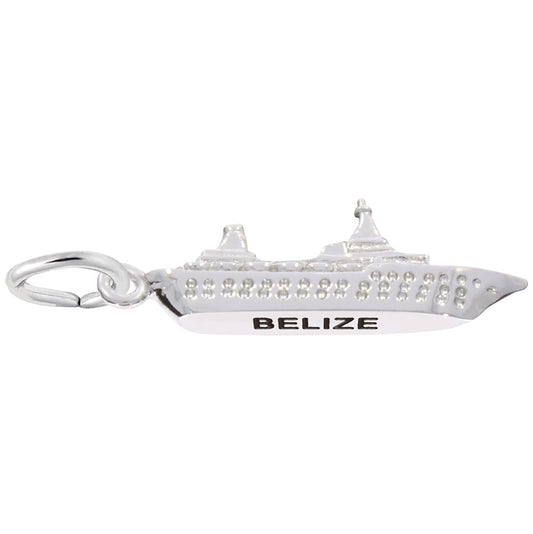 3D Belize Cruise Ship Charm - Travel Jewelry for Island Lovers 2522