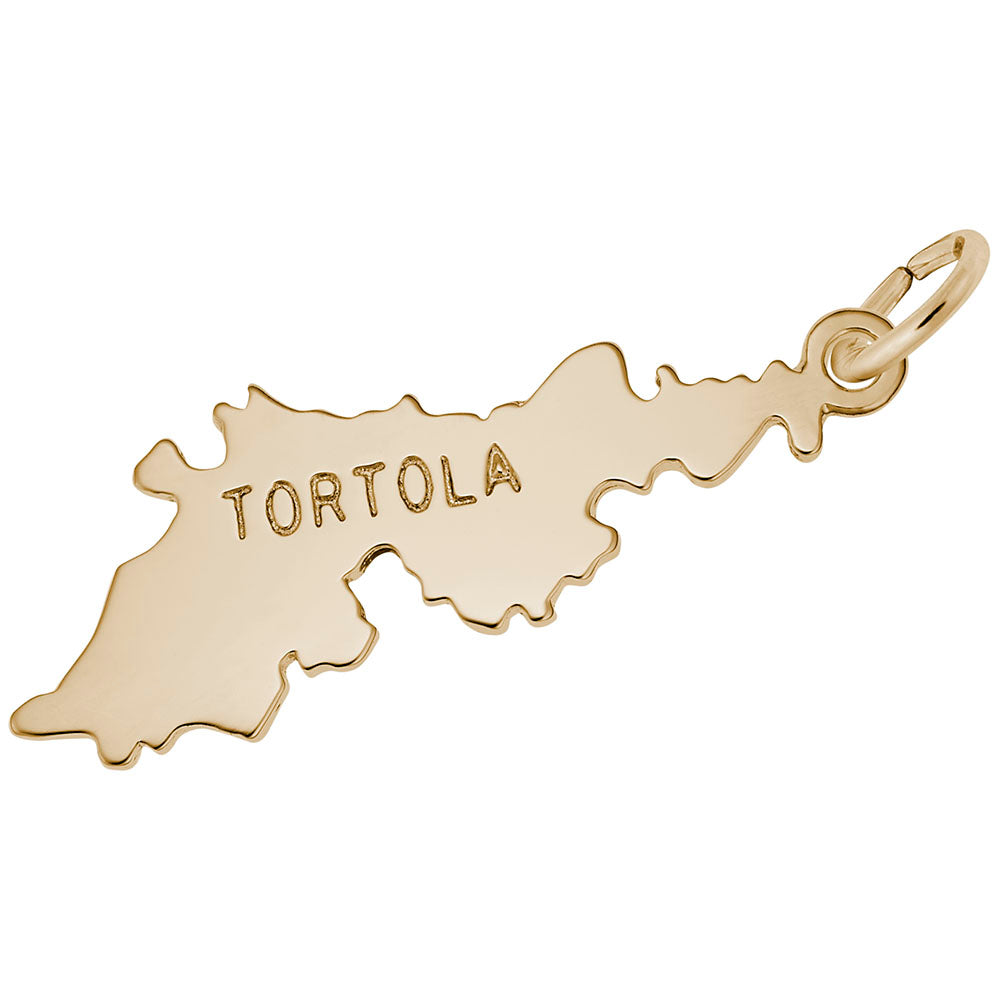 Tortola Map Charm - Unique Travel Jewelry for Island Lovers 2545