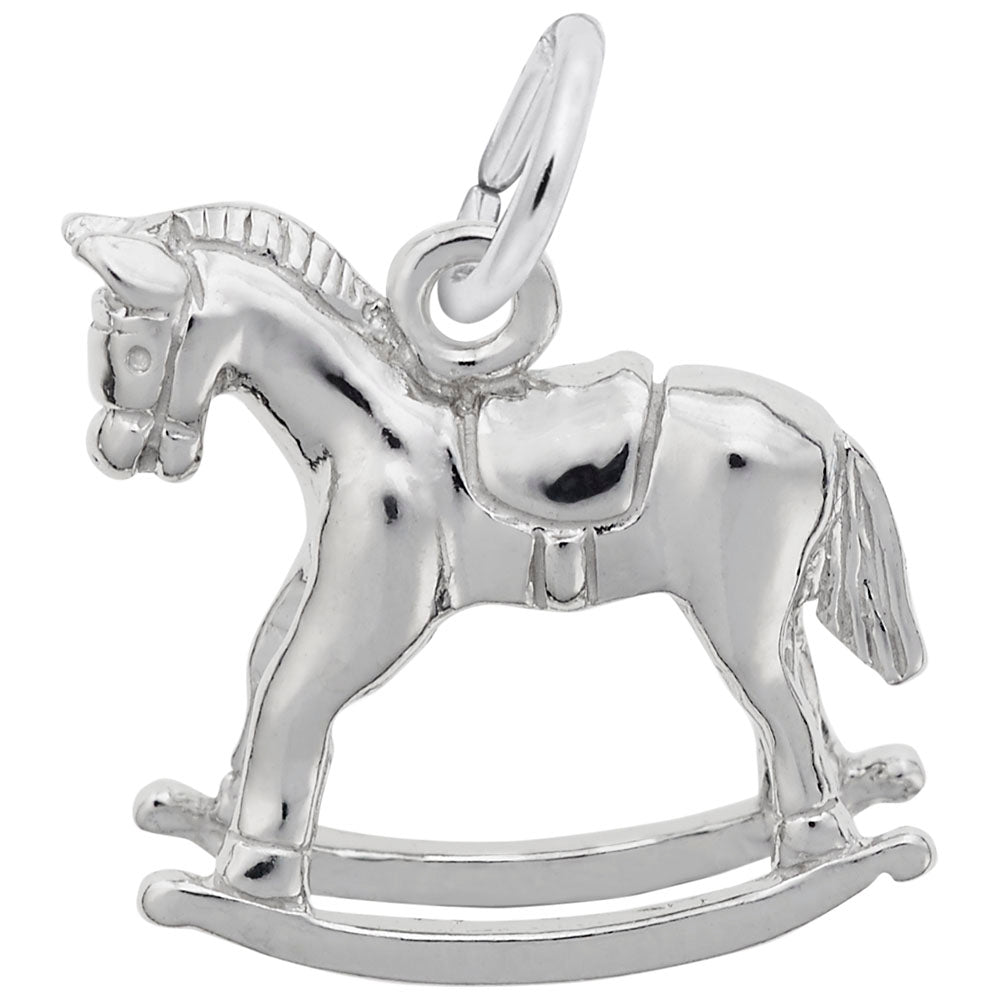 Rocking Horse Charm for Mom & Baby - Adorable Toy Jewelry 2636