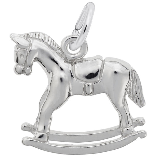 Rocking Horse Charm for Mom & Baby - Adorable Toy Jewelry 2636