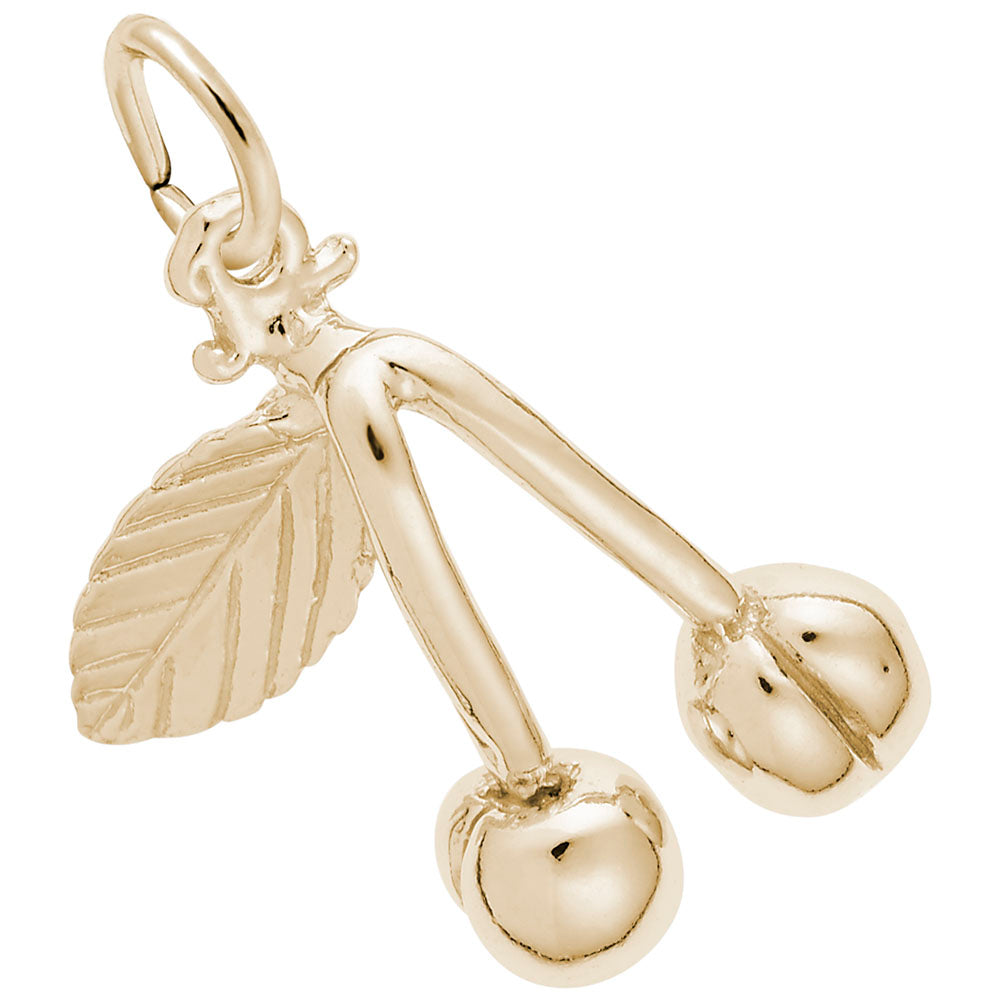 Charming Cherry Pendant - Delightful Food-Themed Jewelry Charm 2637