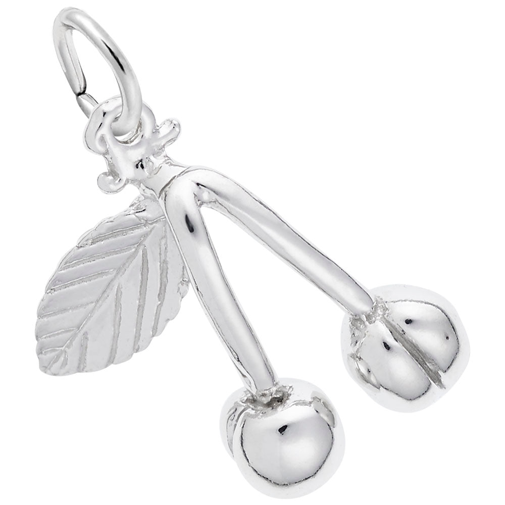 Charming Cherry Pendant - Delightful Food-Themed Jewelry Charm 2637