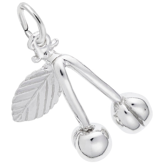 Charming Cherry Pendant - Delightful Food-Themed Jewelry Charm 2637