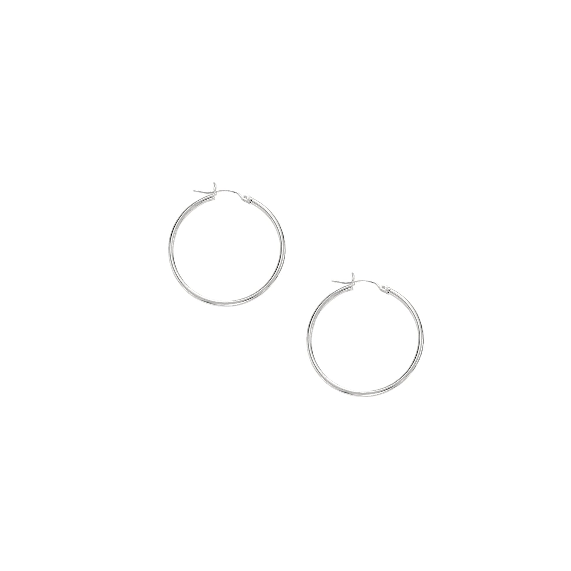 Royal Chain 10K Gold 1.5x25mm Hoop Earring 263LT