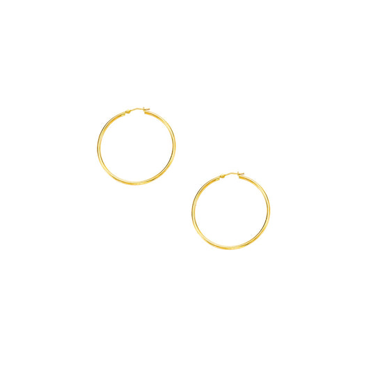 Royal Chain 10K Gold 1.5x30mm Hoop Earring 264LT