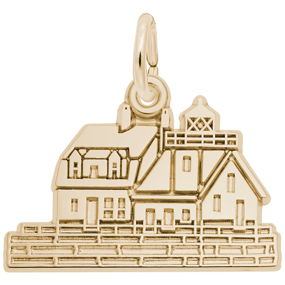 Rockland ME Lighthouse Charm - Nautical Jewelry for Ocean Lovers 2652