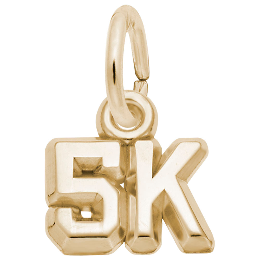 5K Race Accent Charm for Runners - Sports Jewelry Accessory 2655
