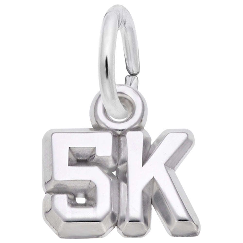 5K Race Accent Charm for Runners - Sports Jewelry Accessory 2655