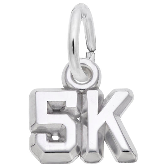 5K Race Accent Charm for Runners - Sports Jewelry Accessory 2655