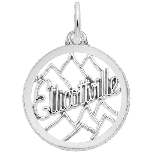 Ellicottville Mountain Scene Charm - Travel Souvenir Jewelry 2680