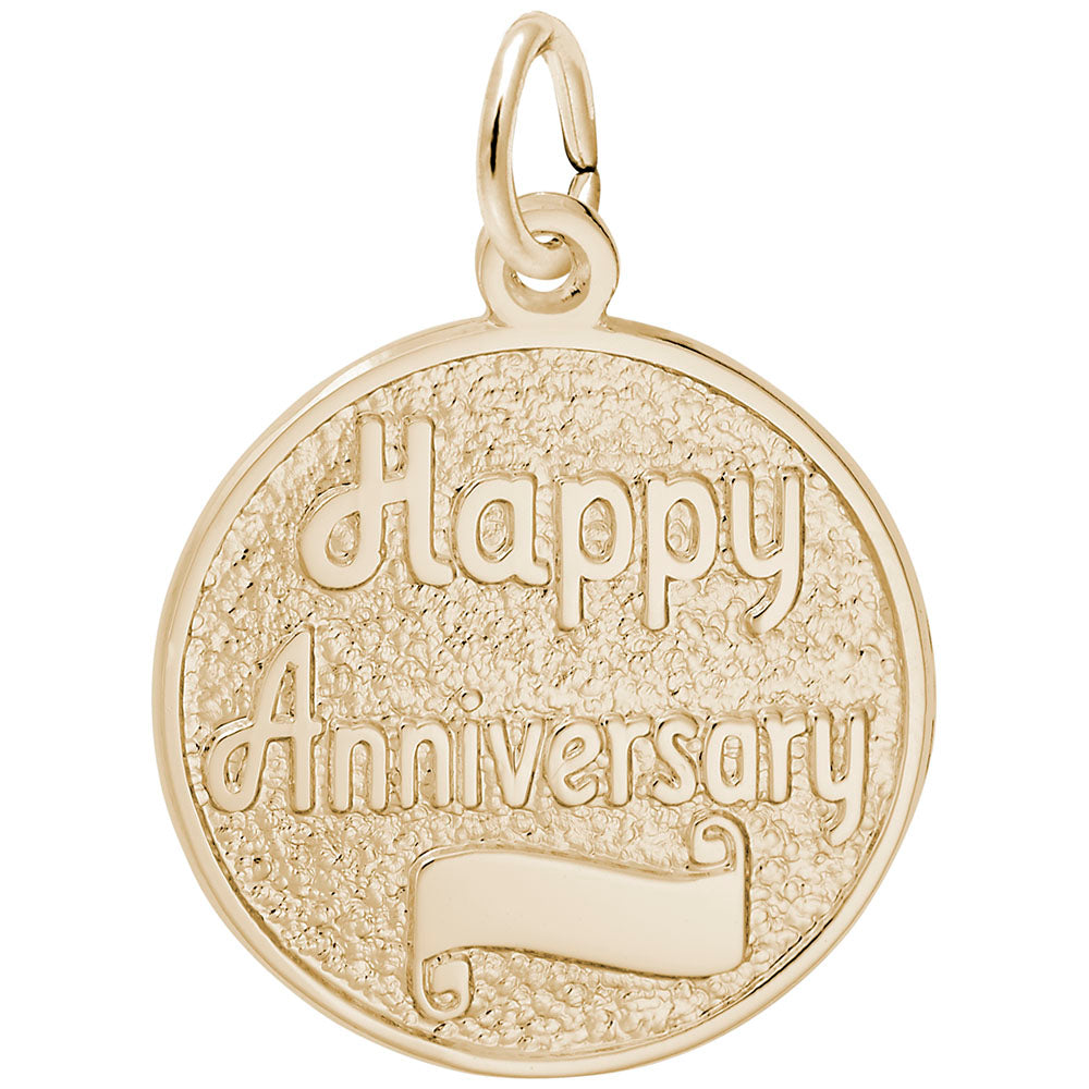 Happy Anniversary Disc Charm - Celebrate Love with Elegance 2702