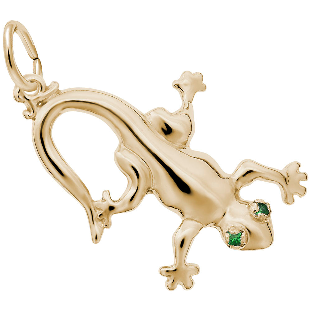 Gecko Charm with Colorful Stones - Unique Pet Jewelry Accessory 2723