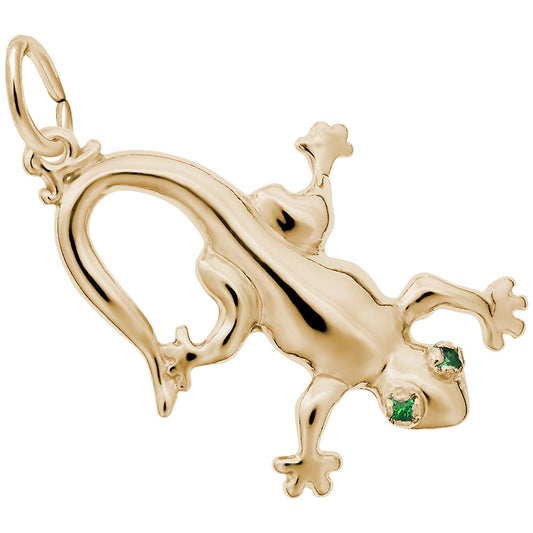 Gecko Charm with Colorful Stones - Unique Pet Jewelry Accessory 2723