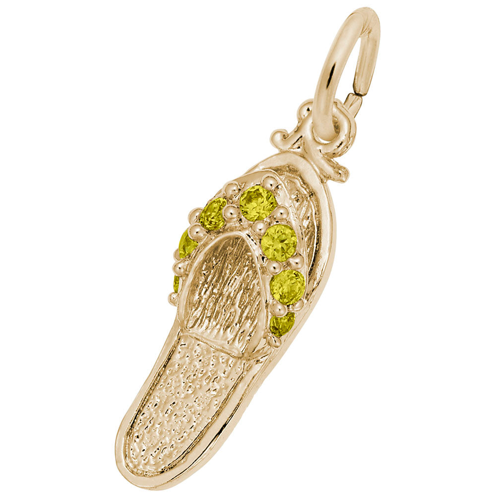 Topaz Yellow Beach Sandal Charm for Travel Lovers - Rembrandt 2730-011