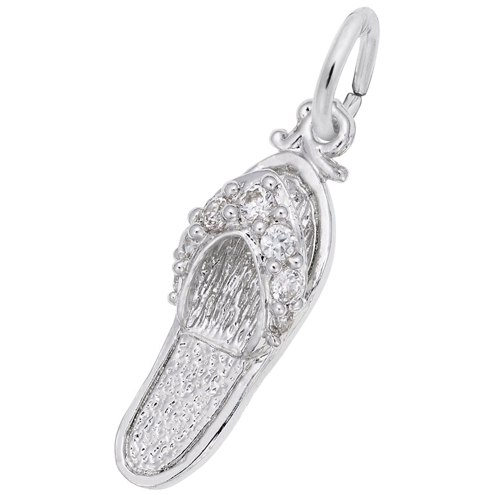 Beach Sandal Charm with Stones - Perfect Travel Accessory 2730-004