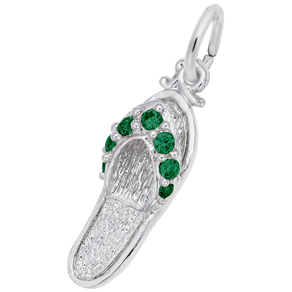 Emerald Green Beach Sandal Charm for Travel Lovers - Rembrandt 2730-005