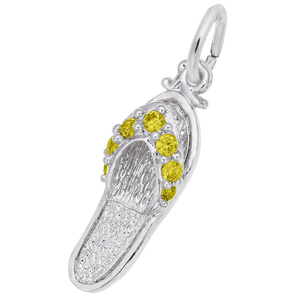 Topaz Yellow Beach Sandal Charm for Travel Lovers - Rembrandt 2730-011