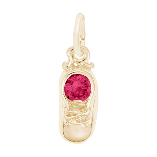 July Birthstone Baby Shoe Charm - Perfect Gift for Newborns 2734-007