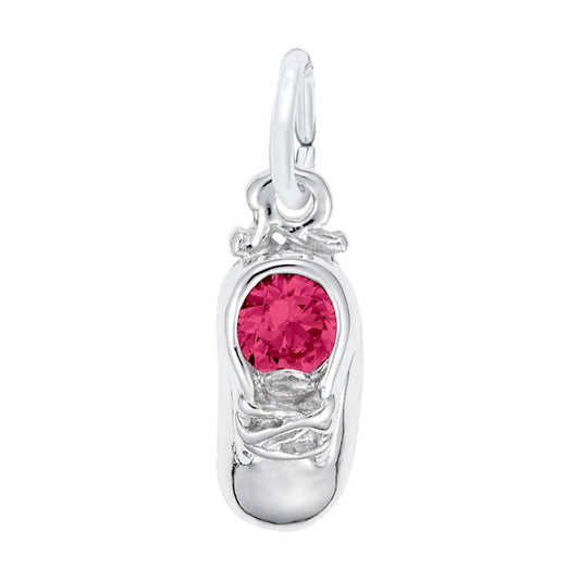 July Birthstone Baby Shoe Charm - Perfect Gift for Newborns 2734-007