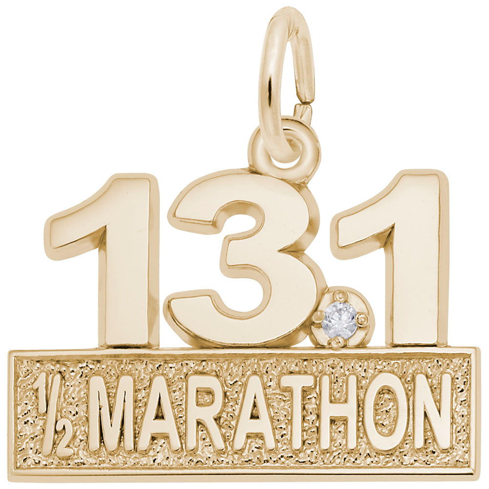 Marathon 13.1 White Spinel Charm for Running Enthusiasts 2736