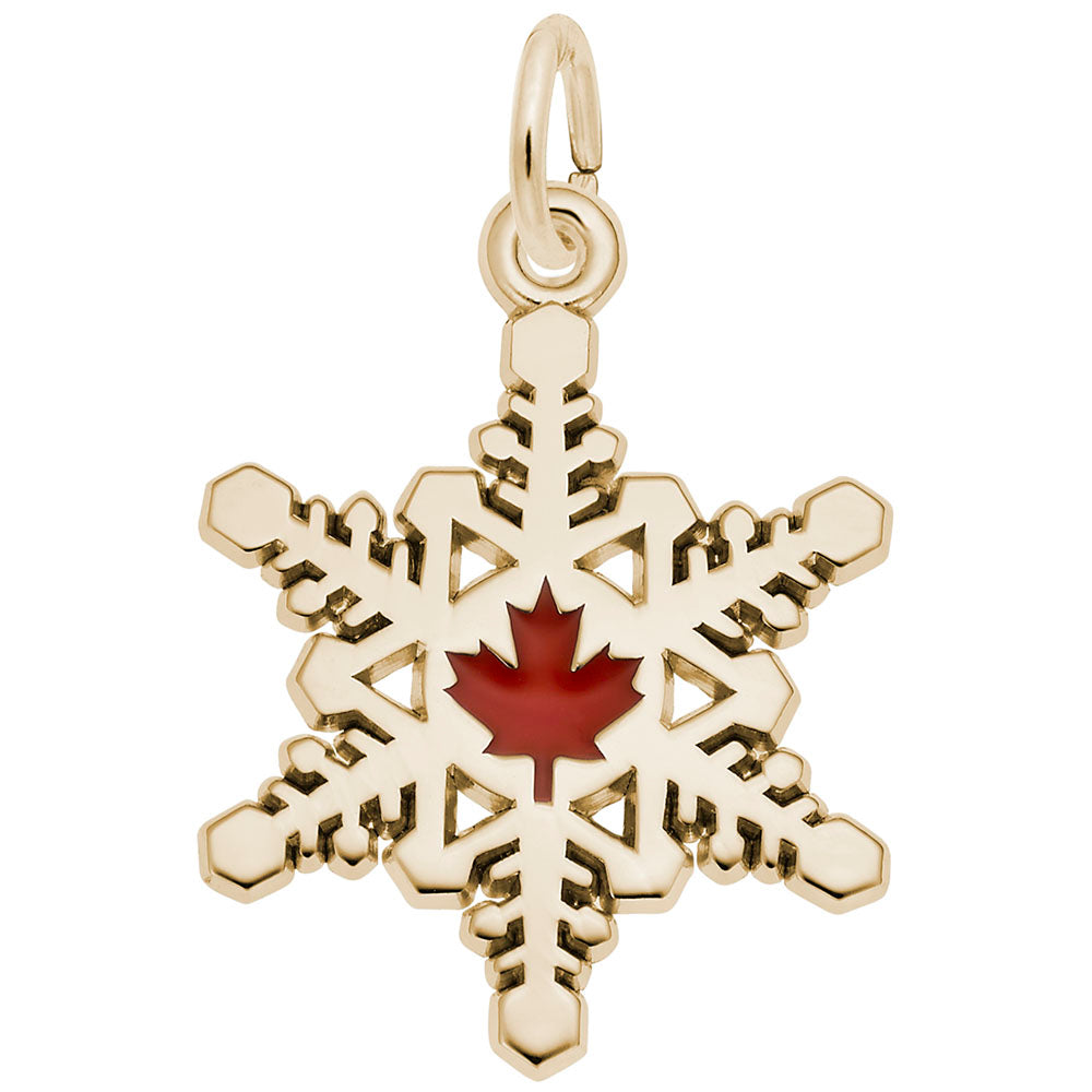 Canadian Snowflake Charm - Winter Jewelry for Seasonal Style 2751