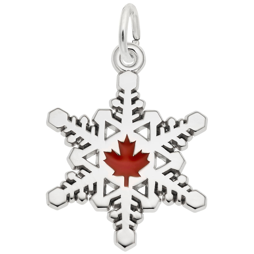 Canadian Snowflake Charm - Winter Jewelry for Seasonal Style 2751