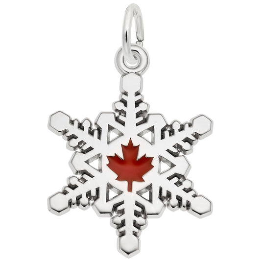 Canadian Snowflake Charm - Winter Jewelry for Seasonal Style 2751