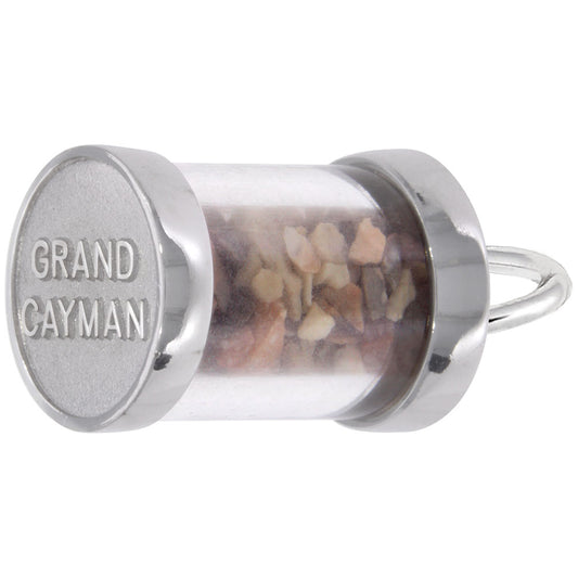Grand Cayman Sand Capsule Charm - Unique Travel Keepsake 2752