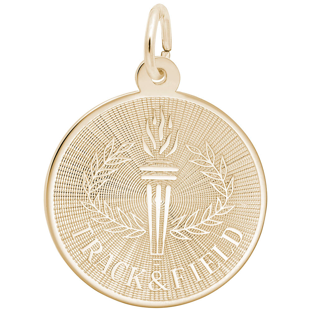 Track & Field Disc Charm for Runners - Sports Jewelry Gift 2806