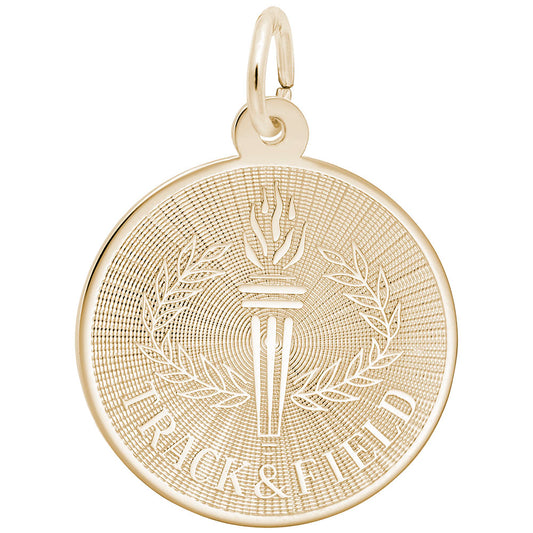 Track & Field Disc Charm for Runners - Sports Jewelry Gift 2806