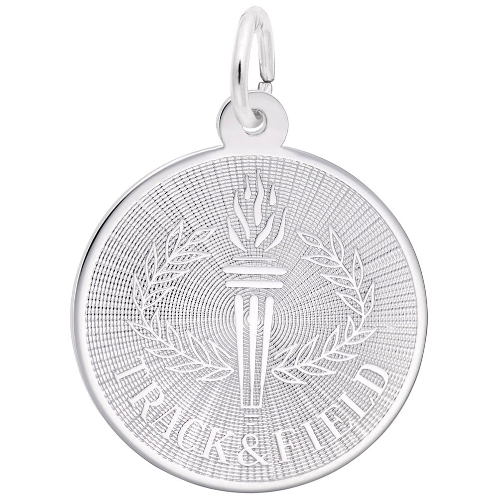 Track & Field Disc Charm for Runners - Sports Jewelry Gift 2806
