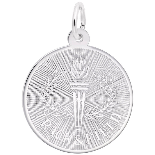 Track & Field Disc Charm for Runners - Sports Jewelry Gift 2806