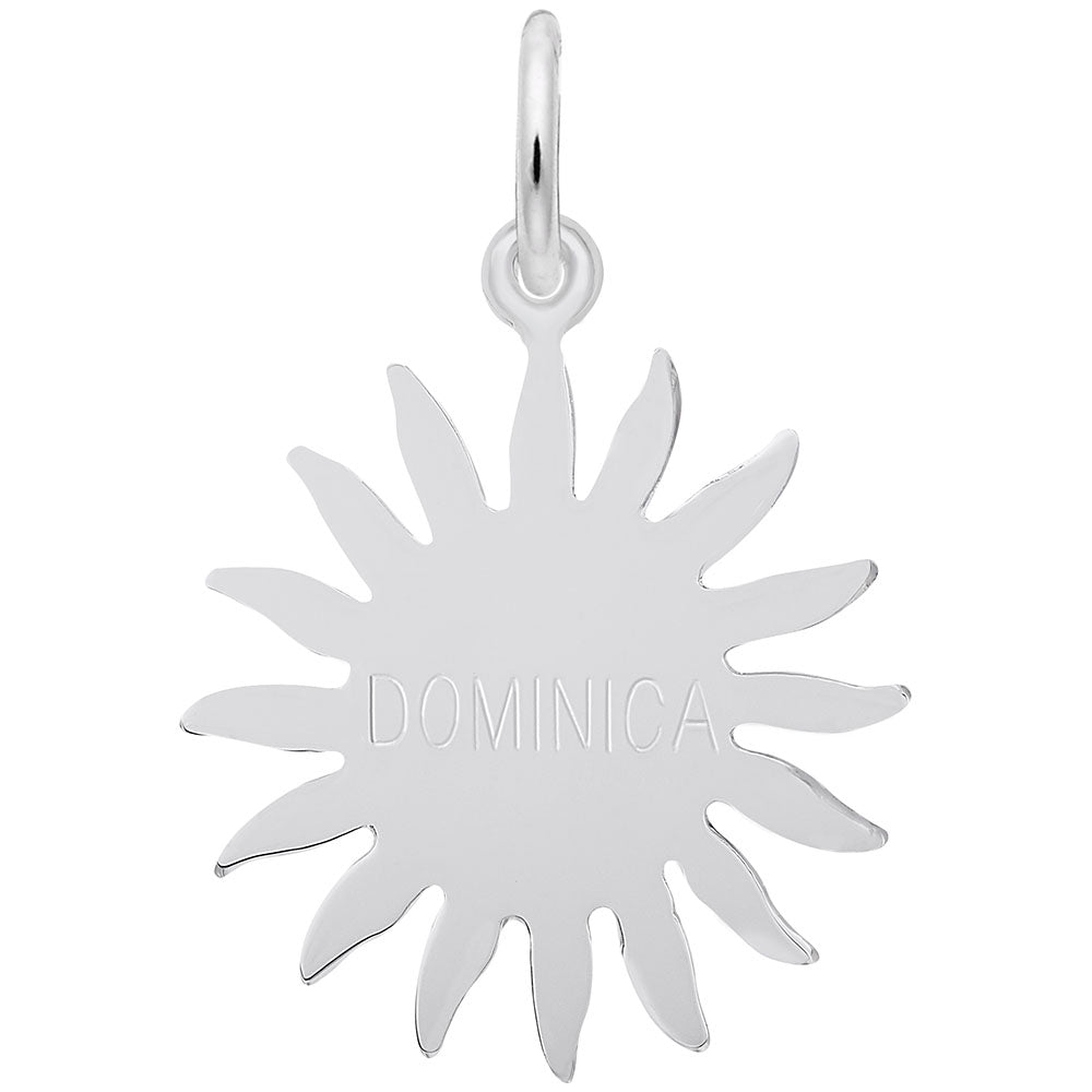 Dominica Sun Large Charm - Tropical Island Travel Jewelry 2814