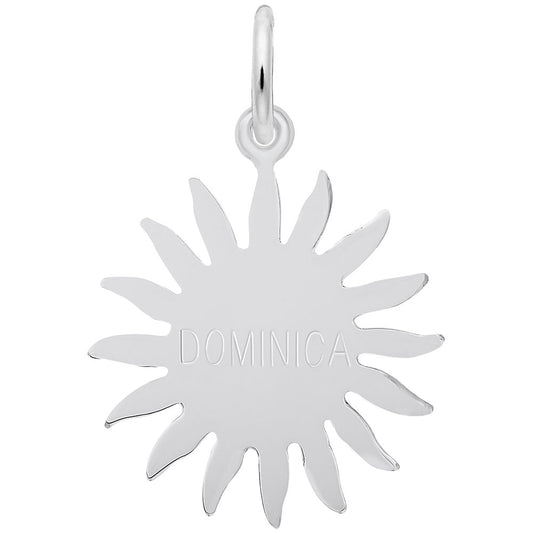 Dominica Sun Large Charm - Tropical Island Travel Jewelry 2814