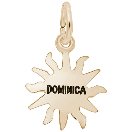 Dominica Sun Small Charm - Travel Jewelry for Island Lovers 2820