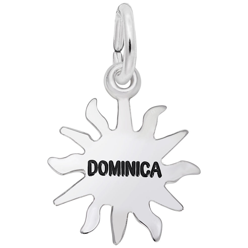 Dominica Sun Small Charm - Travel Jewelry for Island Lovers 2820