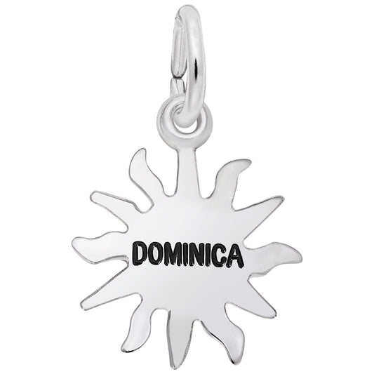 Dominica Sun Small Charm - Travel Jewelry for Island Lovers 2820
