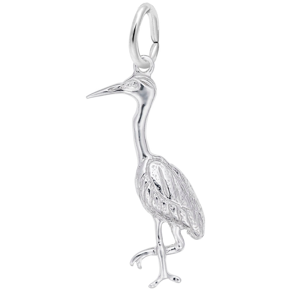 Elegant Heron Charm for Nautical Jewelry - Sea Life Collection 2826
