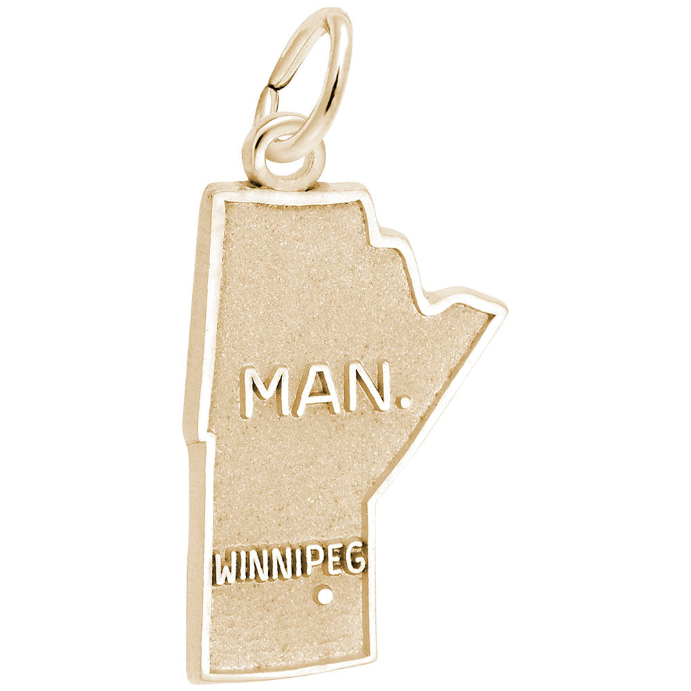 Manitoba Map Charm - Travel Souvenir Jewelry for Adventurers 2829