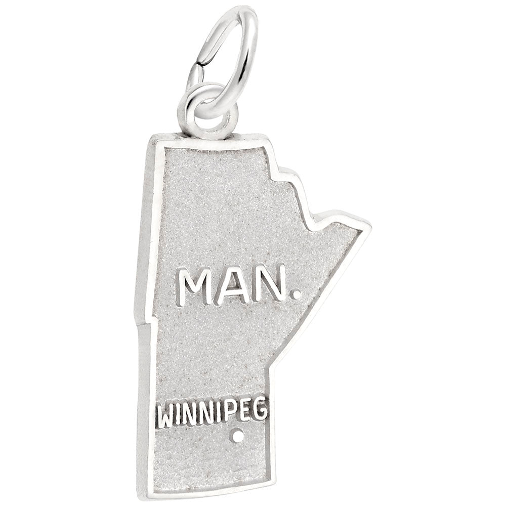 Manitoba Map Charm - Travel Souvenir Jewelry for Adventurers 2829