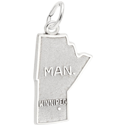 Manitoba Map Charm - Travel Souvenir Jewelry for Adventurers 2829