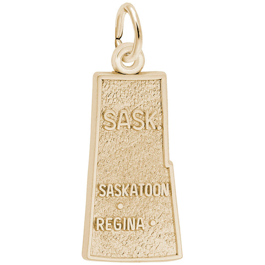 Saskatchewan Map Charm - Travel Souvenir Jewelry for Adventurers 2830