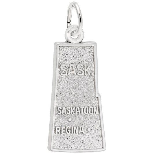 Saskatchewan Map Charm - Travel Souvenir Jewelry for Adventurers 2830