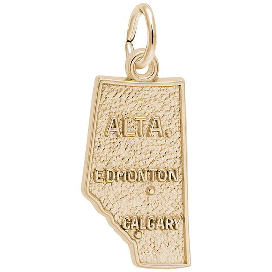 Alberta Map Charm - Travel Souvenir Jewelry for Adventurers 2831