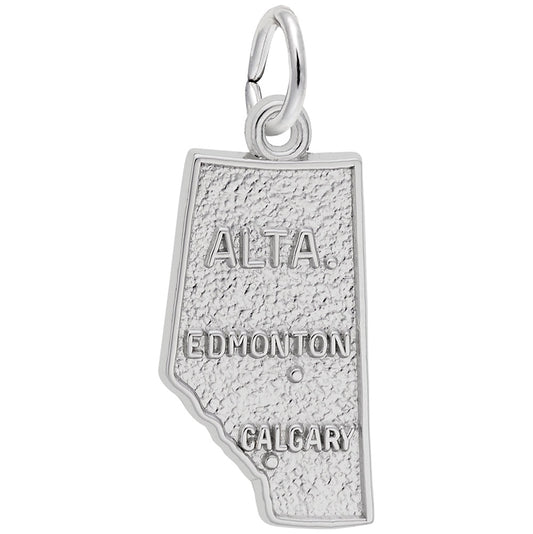 Alberta Map Charm - Travel Souvenir Jewelry for Adventurers 2831