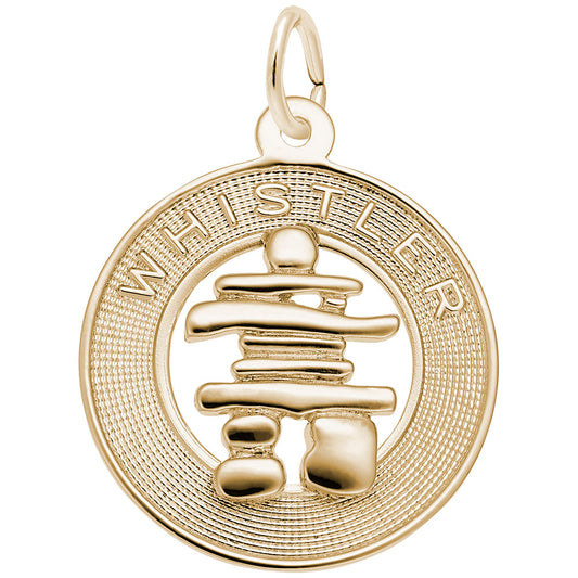 Whistler Inukshuk Ring Charm - British Columbia Travel Jewelry 2832