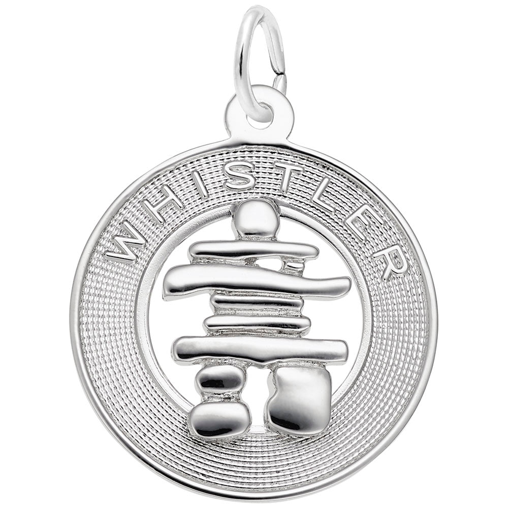 Whistler Inukshuk Ring Charm - British Columbia Travel Jewelry 2832