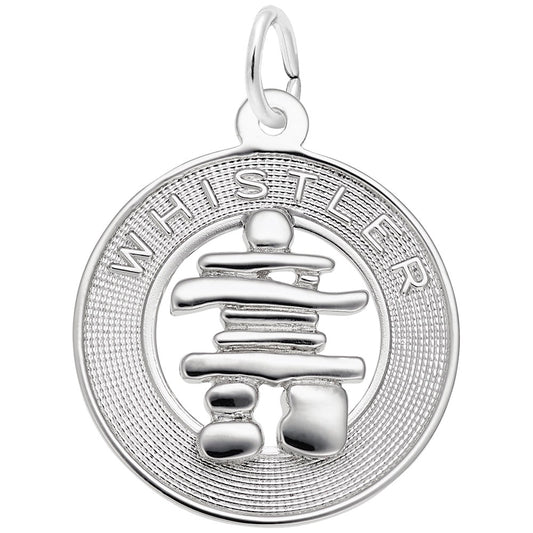 Whistler Inukshuk Ring Charm - British Columbia Travel Jewelry 2832