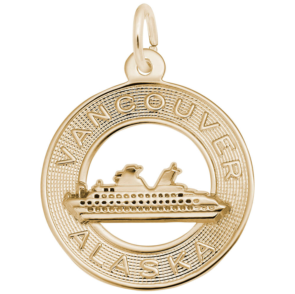 Vancouver Alaska Cruise Ship Ring Charm - Nautical Jewelry 2833
