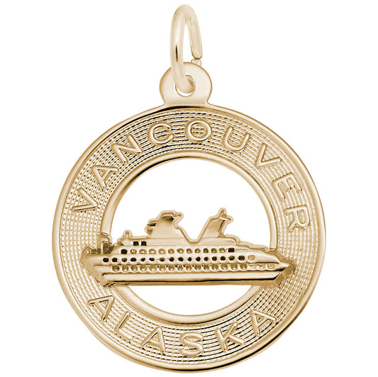 Vancouver Alaska Cruise Ship Ring Charm